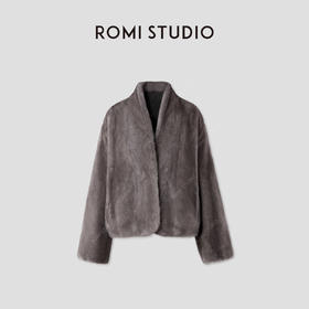 ROMI STUDIO“丹麦天鹅绒”进口水貂奢华密绒短款皮草 RWCWW85170