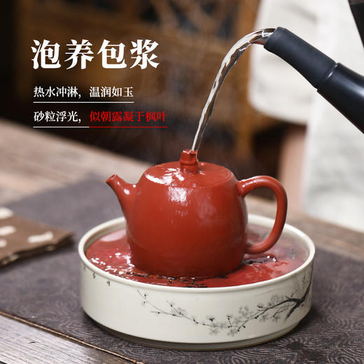 宜兴紫砂壶丨汉铎 赵庄朱泥 220CC 礼盒配手提袋 配证书 商品图2