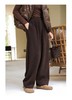 D110613“暖炉”科技与自然共生的「生态暖裤」蚕丝羊毛羽绒混纺弯刀裤 商品缩略图4