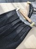 D110616复古撞色加厚醋酸绵羊毛裤女休闲长裤 商品缩略图2