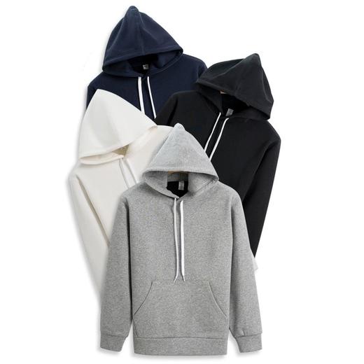 岸纾 加绒加厚新疆长绒棉保暖卫衣（多色可选） 商品图0