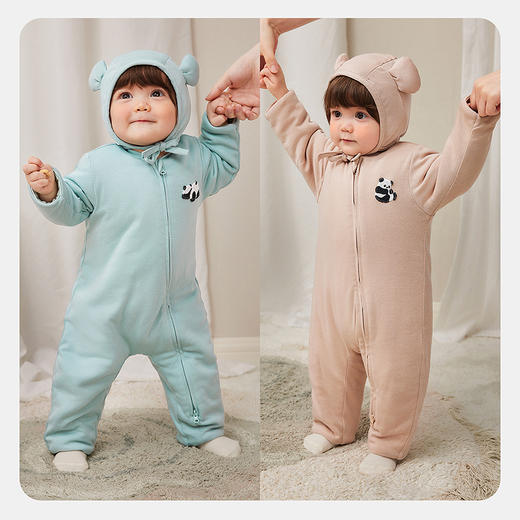【魔法棉】迷你巴拉婴儿衣服男女宝宝纯棉抗湿冷连体衣爬服秋冬季 商品图2