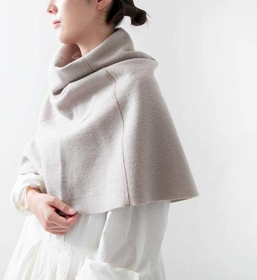 veritecoeur 轻便温暖羊毛混纺斗篷披肩 商品图0
