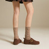 千百度薄底时尚雪地靴女秋冬新款加绒保暖全包勃肯鞋平底单鞋A25602006 商品缩略图4
