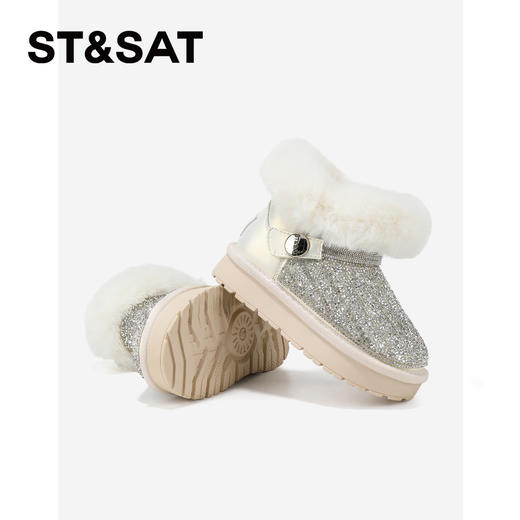 【童鞋】星期六闪闪亮片加绒厚底女童雪地靴SSD419AL18 商品图2