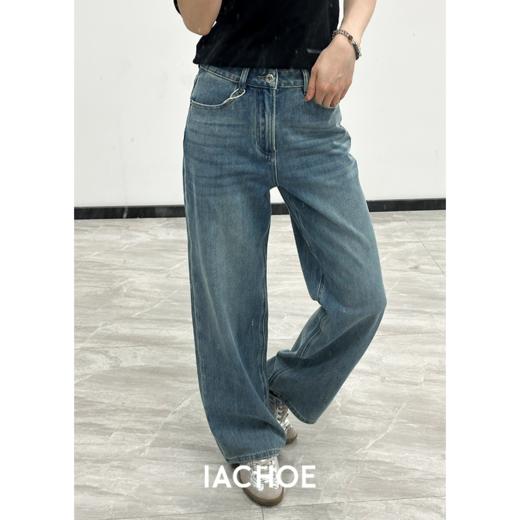 棉仓3521519004- 直筒长款牛仔裤 商品图2