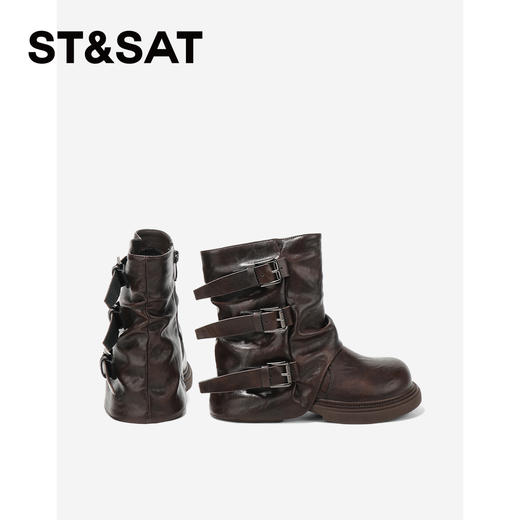 【童鞋】星期六加绒时髦废土风女童裤腿靴SSD4198L4V 商品图3