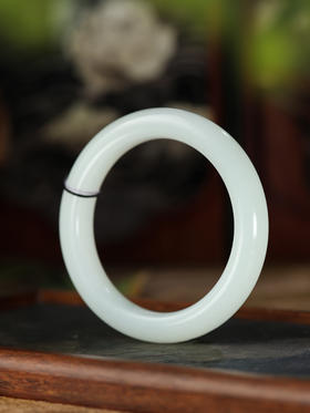 【双十一专享】皎月/白玉平安镯58圈口-孤品