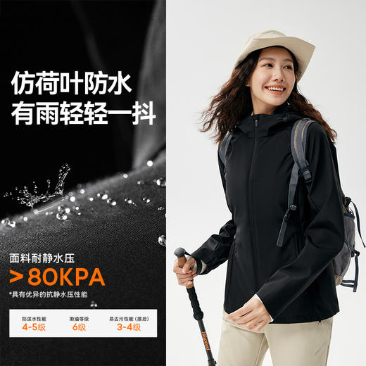 MOLYVIVI魔力薇薇小蛮腰鹅绒羽绒服女2025冬季新款防风防水三合一软壳外套 商品图2