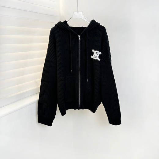 XY36-赛琳25SS秋冬凯旋门徽标针织拉链毛衣外套（ZMZ） 商品图3