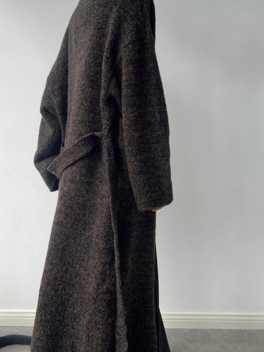 DONSEE10｜DS10AW2503-D 深棕灰 肌理针织长外套 商品图3