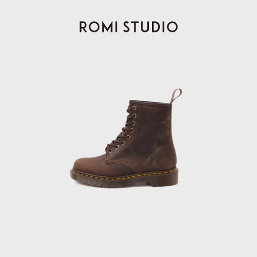 ROMISTUDIO“油蜡牛皮”疯马皮厚底多地形英伦马丁靴 RWBLP31790【固特异工艺】 商品图0