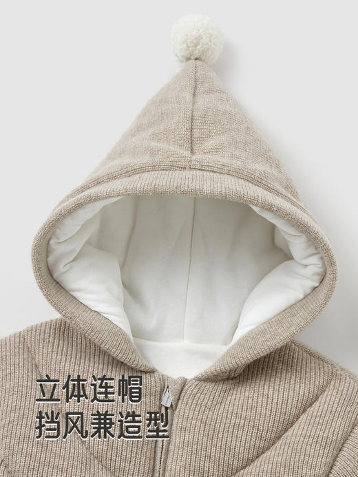 【高定系列】英氏儿童羽绒服连帽羊毛白鹅绒冬季保暖男童女童外套YRWXJ4R106A 商品图2