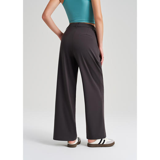 跃牌【安琪拉系列】经典百搭显瘦垂坠阔腿裤高腰长裤垂感宽松运动直筒裤通勤休闲西裤K8-015 商品图1