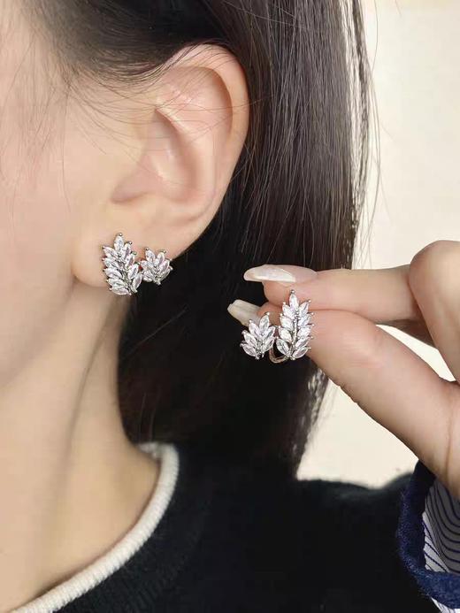 Lan*Crawfo*d镶钻麦穗耳钉，以方寸之姿，定格自然馈赠与人文寓意的双重浪漫！ 商品图1