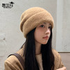 韩系ing针织堆堆帽冬季保暖护耳套头毛线帽大头围显脸小防寒冷帽 商品缩略图1