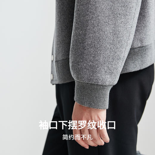 棉仓367811015-美丽诺全羊毛单面呢短款毛呢夹克男秋冬飞行员夹克厚款外套 商品图1