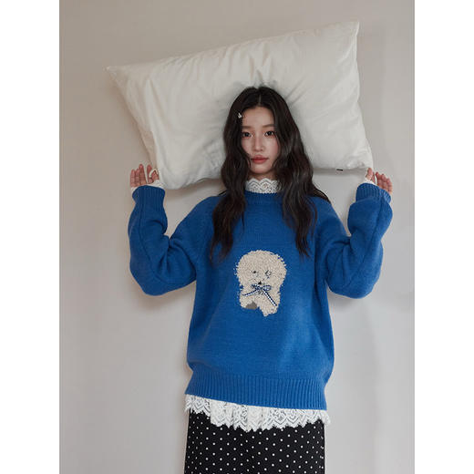 蒙马特羊咩咩！2025韩系通勤立体蝴蝶结毛衣冬季针织上衣！ 商品图3