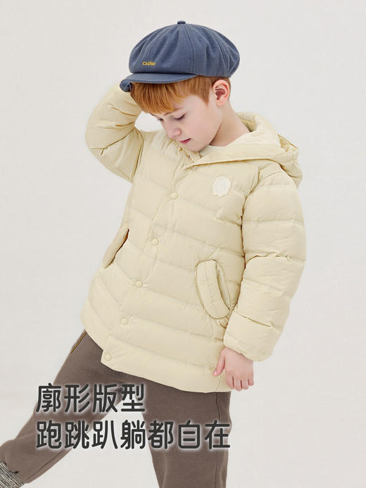 英氏超韧绒儿童羽绒服男女童秋冬保暖防寒防风连帽YRWXJ4R042A 商品图4