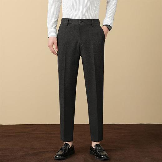 毛呢西裤！男加绒加厚休闲商务直筒裤！2025男士职业裤子冬季长裤毛料西装裤！ 商品图14