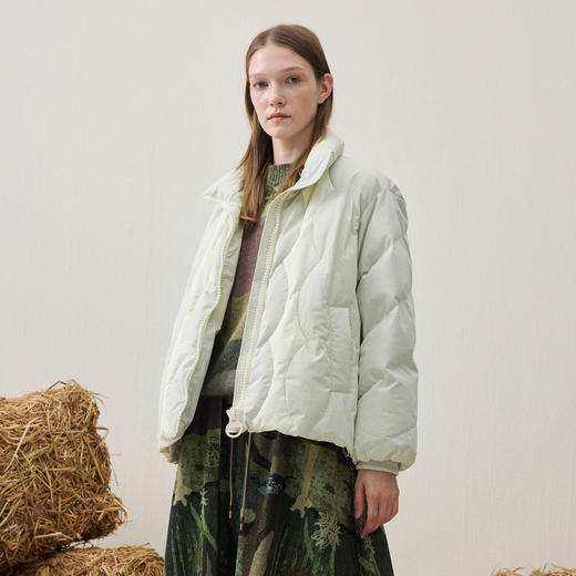 谜底立领羽绒服短款2025年冬季新品90白鸭绒保暖时髦女254MY1713 商品图1