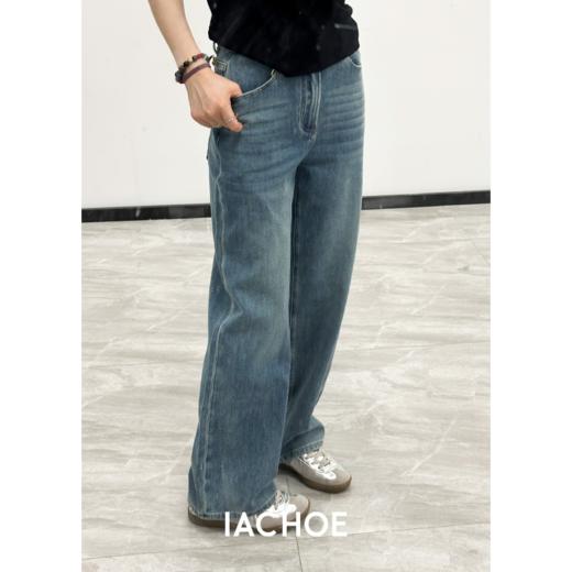 棉仓3521519004- 直筒长款牛仔裤 商品图0