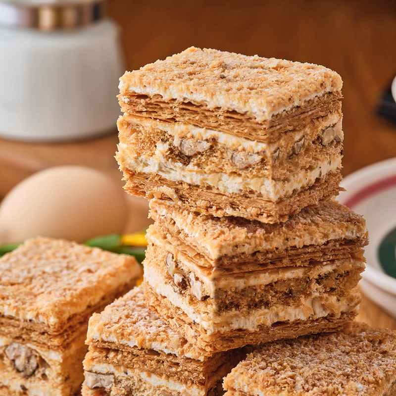 咸奶油核桃拿破仑酥（3块）