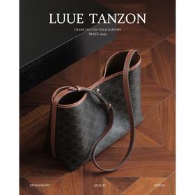 赛琳 复古印花 设计单肩包 黄褐色（HH）