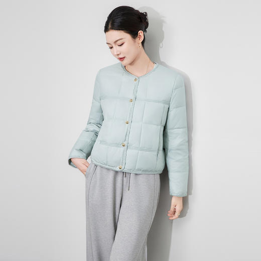 「高货wl」全新升级【铂金会员487/天猫659/差价172】(94614)洛诗琳2025冬季轻奢小香风90白鸭绒轻薄保暖短款羽绒服女 商品图2