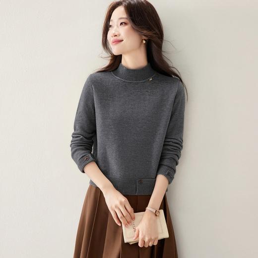 软糯半高领毛衣内搭厚款，保暖洋气内搭高级感针织打底衫CC-ML-2153 商品图6