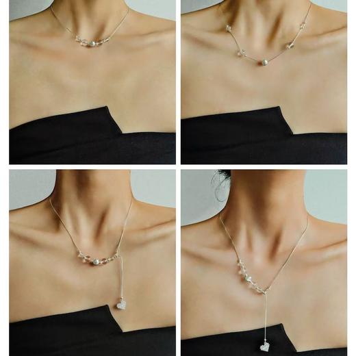 【明星同款】法国alodia.co 新款茶晶项链手链/白水晶项链手链/锆石锁骨项链/黑玛瑙项链手链/东陵玉项链/玄珠月影手链/漾耳环/熔岩耳环/八分音符耳钉 商品图7