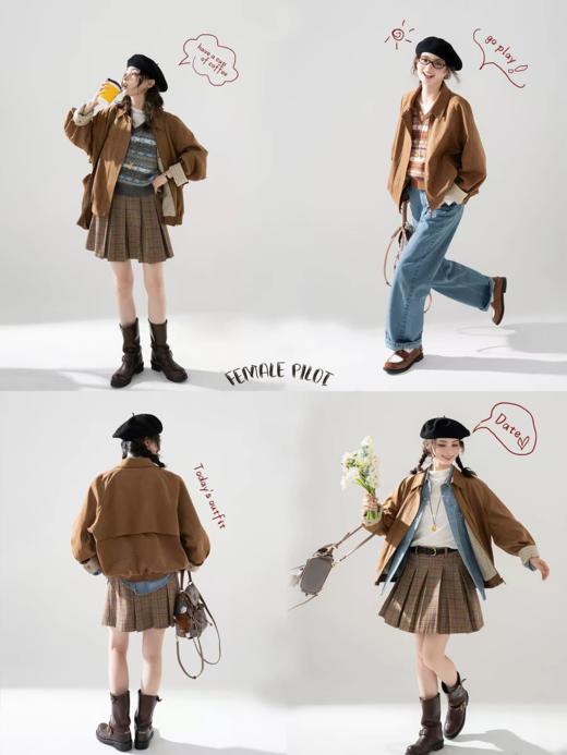 浮生八记/25C137/英式复古哈灵顿麂皮夹克 商品图1