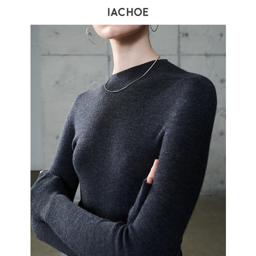 棉仓3671505018-五彩斑斓的全羊毛打底毛衣 商品图2