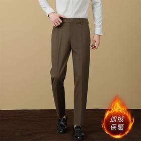 毛呢西裤！男加绒加厚休闲商务直筒裤！2025男士职业裤子冬季长裤毛料西装裤！