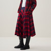 谜底格纹半身裙2025年冬季新品复古优雅高腰撞色拼接女254MB1666 商品缩略图1