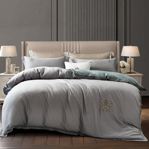 富安娜(FUANNA) 素绣床单四件套/云端·雅韵 商品图4