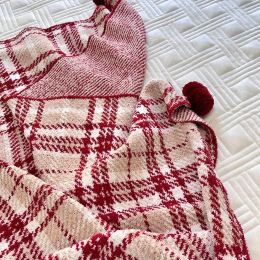 叮叮当🔔软乎乎的红格子毯子已提前送达🎄【半边绒超柔毯】超有新年氛围感！冬天真的离不开这种可爱温馨的毯子呀 商品图1