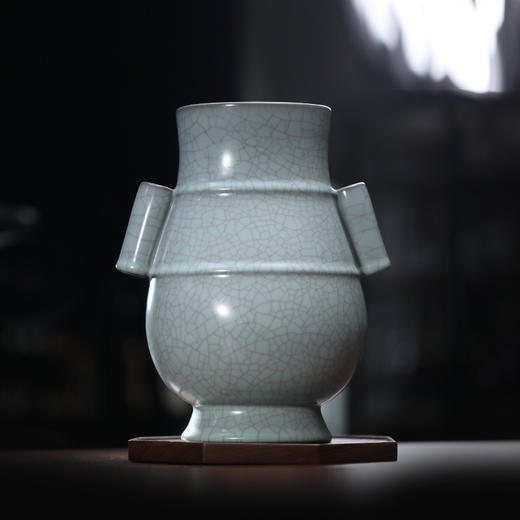 问鼎官窑宋青金标贯耳扁瓶（缺货） 商品图1