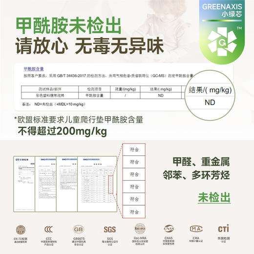 【BG】BABYGO 爬爬垫XPE折叠垫小绿芯抗菌减震儿童爬爬垫 商品图5