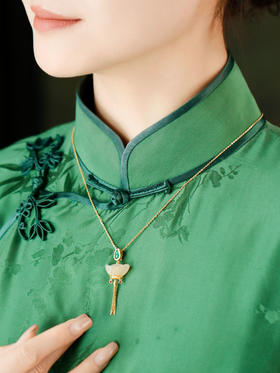 【双十一专供】18K金和田玉元宝吊坠 （无项链）