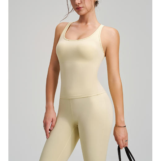 跃牌【安琪拉系列】健身运动固定胸垫女士瑜伽交叉肩带运动内衣美背背心A2-030 商品图2