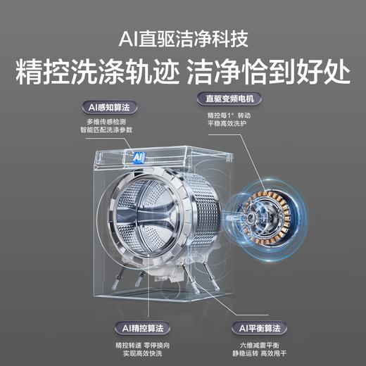 海尔滚筒洗衣机全自动10KG 25年新品丨洗烘一体+PTC智烘+羊毛双认证+平嵌 商场同款XQG100-PBLNEG87AU1 商品图7