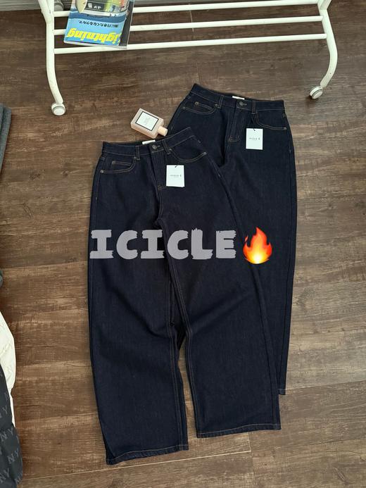 之禾女装秋冬加绒磨毛棉弹牛仔阔腿裤 商品图2