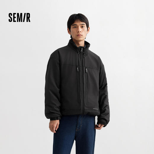 森马棉服男冬装发热科技棉三防外套2025新款户外机能宽松立领棉衣 商品图1