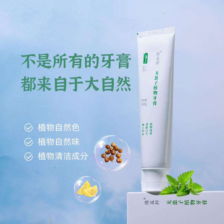 无患子植物牙膏100g*2支