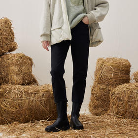 谜底烟管裤九分裤2025冬新品百搭修身显瘦弹力牛仔裤女254MJ1727