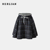 HERLIAN 2025年冬季新品女腰头拼接抽绳格纹半裙 商品缩略图0