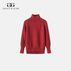 Grace&Glam 幻彩星空亮丝半高领毛织上衣