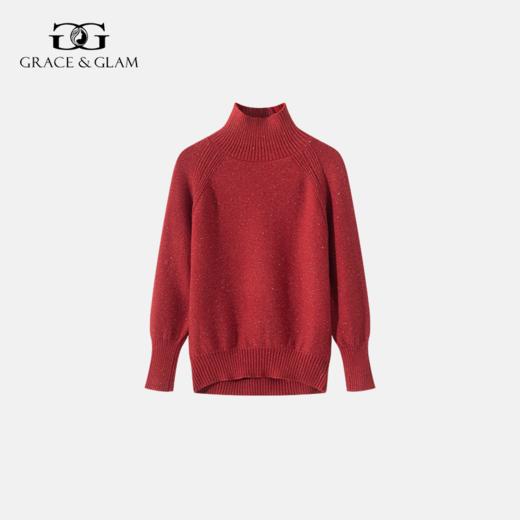 Grace&Glam 幻彩星空亮丝半高领毛织上衣 商品图0