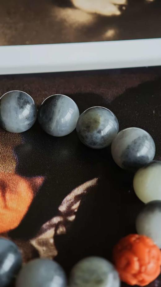 青花籽料手串14mm·墨分石色【 嘉石群播226】 商品图3